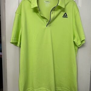 Reebok Men's Neon Green Polo Shirt